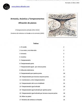 Armonia Acustica Temperamentos Afinacion De Pianos