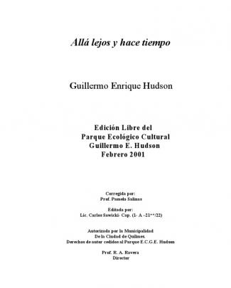 Enrique Hudson Libro Alla Lejos