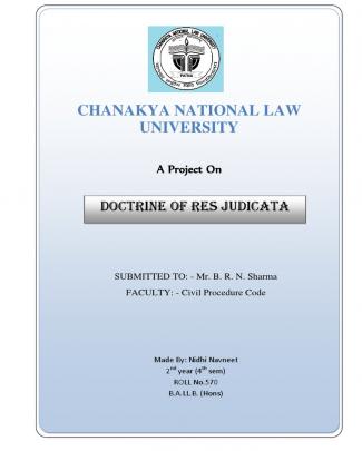 Cpc, Res Judicata