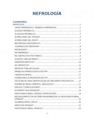 Nefrologia Resumen Examen Medico Nacional