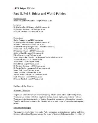 Pol3 - Ethics And World Politics