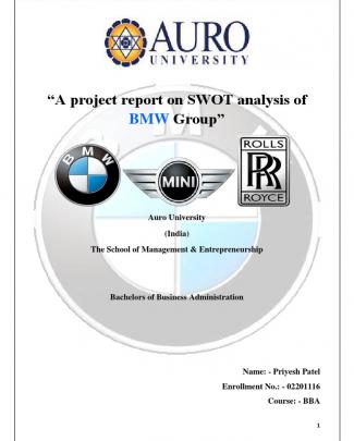 Swot Analysis Of Bmw Group