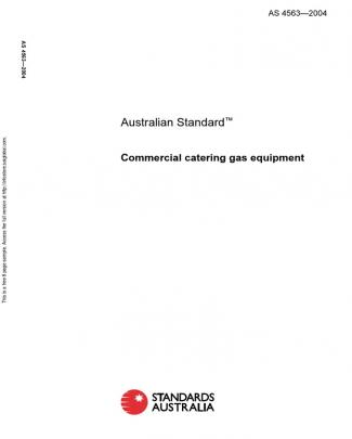 As 4563-2004 Commercial Catering Gas Equipment