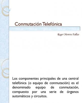 Conmutacion Telefonica