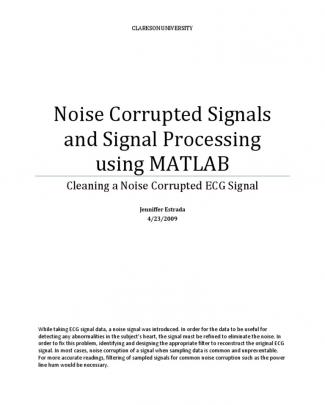 Signal Processing Using Matlab