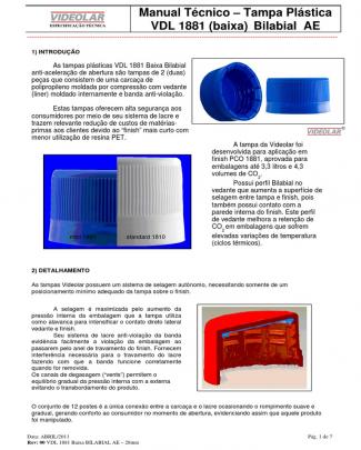 Manual Técnico Vdl Baixa 1881