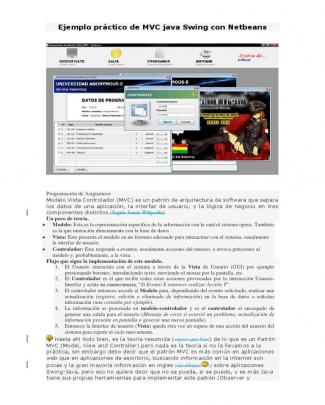 Ejemplo Práctico De Mvc Java Swing Con Netbeans