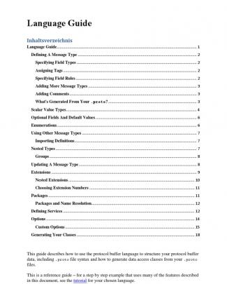 Protobuf Language Guide