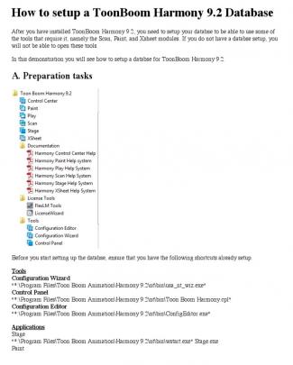 How To Setup A Toonboom Harmony 9.2 Database