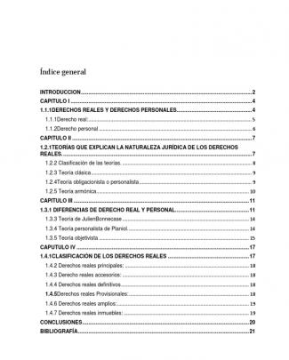 Ensayo De Los Derechos Reales Y Personales Teorías Que Explican La Naturaleza Jurídica De Los Derechos Reales Diferencias Y Clasificación De Los Derechos Reales.docx