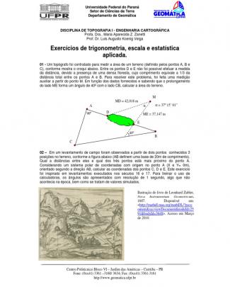 Exercícios De Trigonometria Escala E Estatística