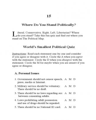 Political Quiz: Where Do You Stand?