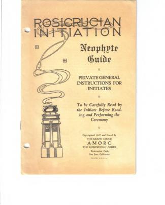 Amorc - Rosicrucian Initiation Neophyte Guide 1927