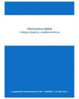 Codigos Binarios Y Alfanumericos
