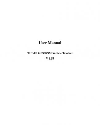 Tlt-1b User Manual