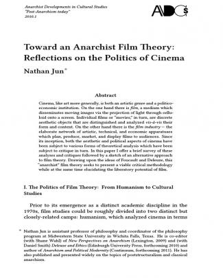 Toward An Anarchist Film Theory