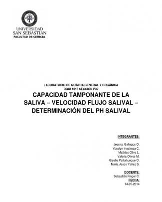 Capacidad Tamponante De La Saliva _ Velocidad Flujo Salival _ Determinación Del Ph Salival