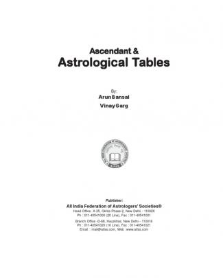 Astrological Table English