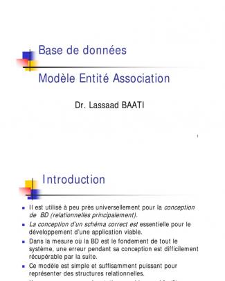 0002 Bd - Modele Entite Association