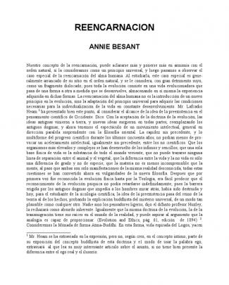 Annie Besant - Reencarnacion