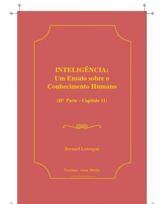 Lonergan Bernard Inteligencia Um Ensaio Sobre O Conhecimento Humano