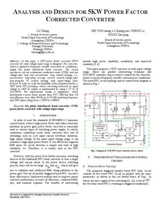 Analysis And Design For 5kw Pfc Converter