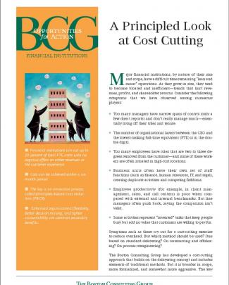 Bcg - A Principled Look At Cost Cutting