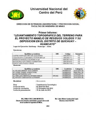 Levantamiento Topografico Quichuay