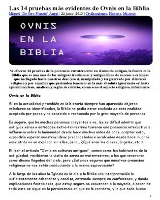 Ovnis En La Biblia