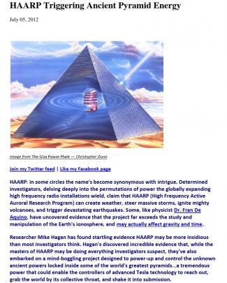 Haarp - Triggering Ancient Pyramid Energy