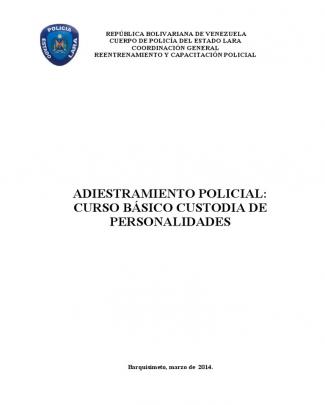 Programa De Adiestramiento Policial (custodio) 2014