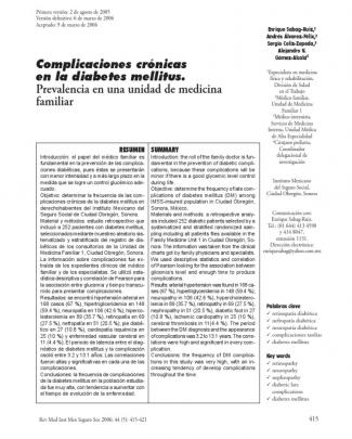 Complicaciones Diabetes Mellitus