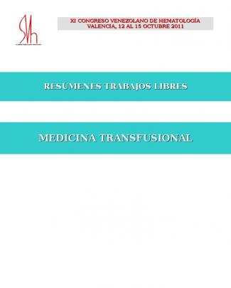 Trabajos Libres Medicina Transfusional 2011