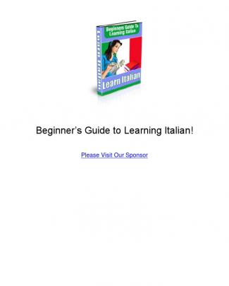 Beginners Guide To Learning Italian