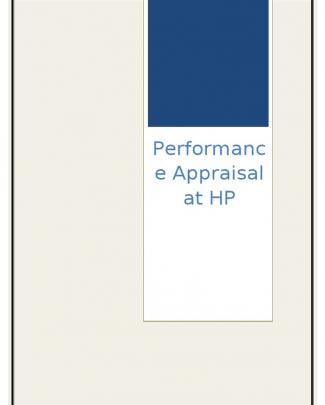 Performance Appraisal Hp